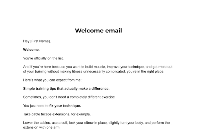 write a welcome email sequence that converts